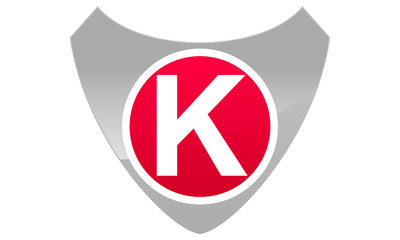 Modern Logo Shield Letter K