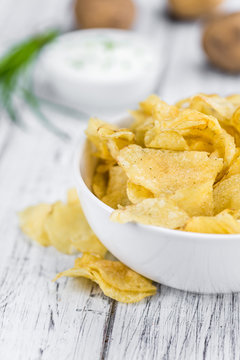Portion of Potato Chips (Sour Cream taste)