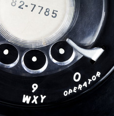 Vintage Rotary Telephone Close-up