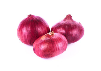 Onions on a white background