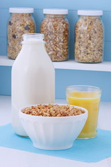 Delicious muesli breakfast