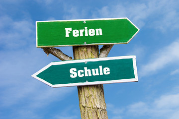 Fototapeta premium Schild 127 - Ferien