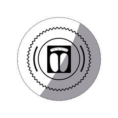 Scale icon. Healthy lifestyle fitness gym and bodybuilding theme. Isolated design. Vector illustration