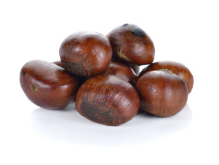 chestnuts isolated on white background