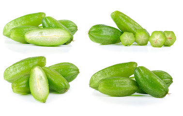 Bilimbi fruits isolated on a white background.