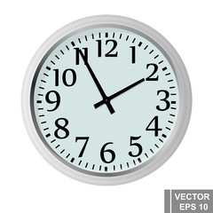 Round the clock. Different colors. Time. Isolated on white background. Realistic.
