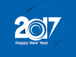 Obraz premium abstract happy new year 2017 text background