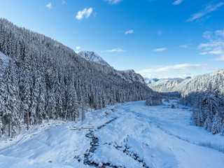 Fototapeta na wymiar Winter In The Mountains