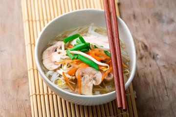 Oriental Chicken and Vegetable Soup.