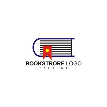 Library Bookstore Vector Logo