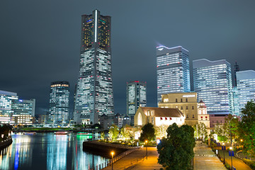 Cityscape in Japan at night