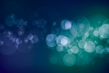 Abstract light circular bokeh background illustration in blue co