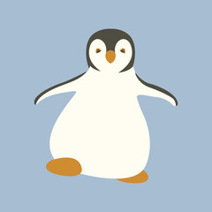 Penguin vector illustration style Flat