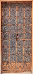 patterned wrought iron door
