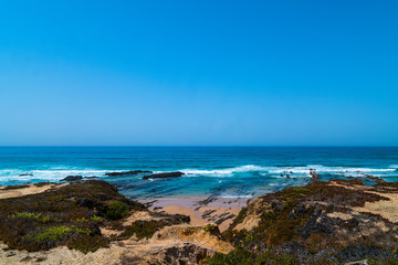 Atlantic ocean and beach in Portugal