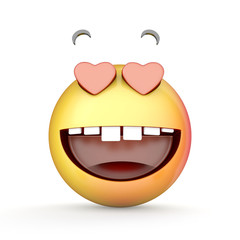 emoji isolated on white background. 3d illustration
