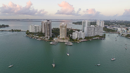 Belle Isle Venetian Way Miami Florida Aerial View