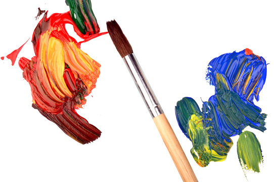 The palette of the artist is colorblind. Mix incompatible paint colors.