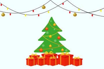 Icon Christmas tree. Vector.