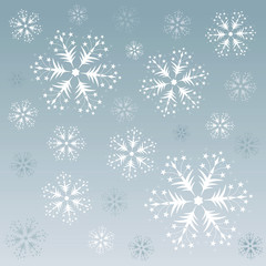 Fototapeta premium Décor flocons de neige, glace, cristaux, Noël