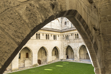 Popes Palace in Avignon, Provence, France.