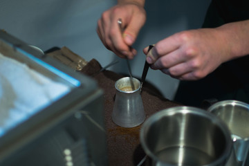Process of preparation coffee in hot sand