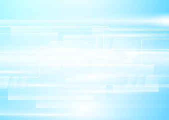 Abstract white geometric in soft blue background