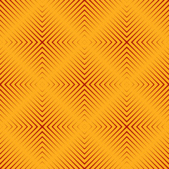 Seamless pattern with red colors sharp lines on yellow background. Optical illusion effect wallpaper.