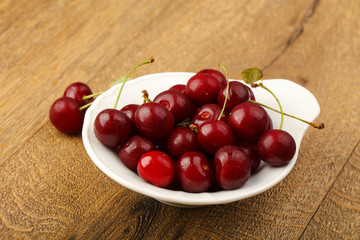 Cherry berries in the bowl