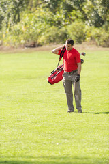 Fototapeta premium Golfer in sunlight