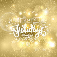 Christmas postcard with lettering.