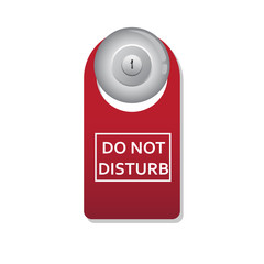 Do not disturb label, vector Illustration
