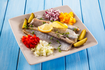 Marinated herring fillets 