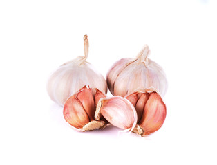 Garlic on a white background