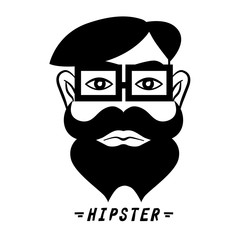 Hipster Man Vector Symbol