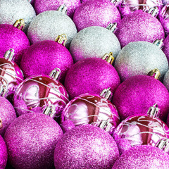 Brilliant Lustrous Silver Pink Violet Color Balls