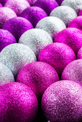 Brilliant Lustrous Silver Pink Violet Color Balls
