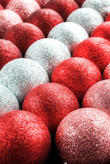 Brilliant Lustrous Silver Red Scarlet Color Balls