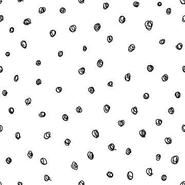 hand drawn ink seamless patterns. Simple vector scratchy texture