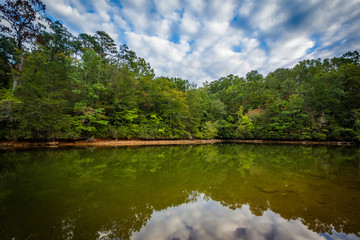 Fototapeta premium Beautiful clouds over Lake Norman, at Lake Norman State Park, No
