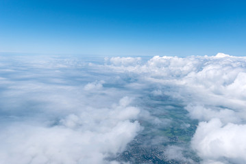 Skyscape viewed from airplane