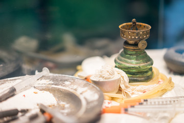 Equipment for amphetamine addiction.