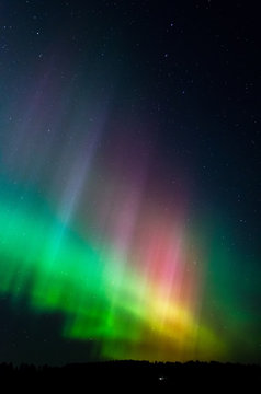Abstract image of illuminated northern lights at night