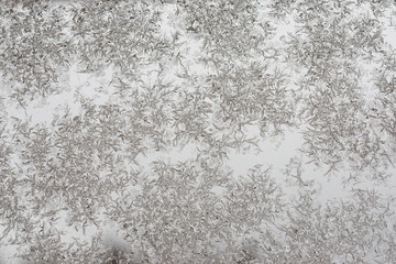 Patterns of frost on glass