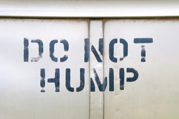 DO NOT HUMP Sign