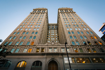 Historic highrise building in downtown Greensboro, North Carolin