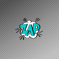 multicolored comic sound effects in pop art style, bubble speech