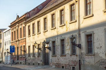 Obraz premium Alter Straßenzug in der Werner-Seelenbinder-Straße in Potsdam, Brandenburg