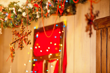 Christmas Wreath with Rustic Wood