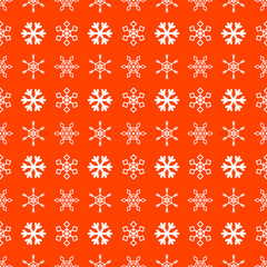 Seamless vector snowflakes. Christmas pattern. Holiday wallpaper background.